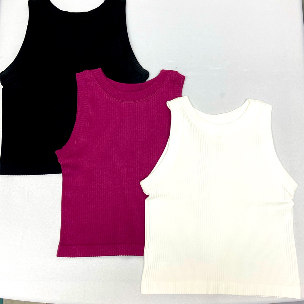 Flura - Pack of 3 Ribbed tank tops size small